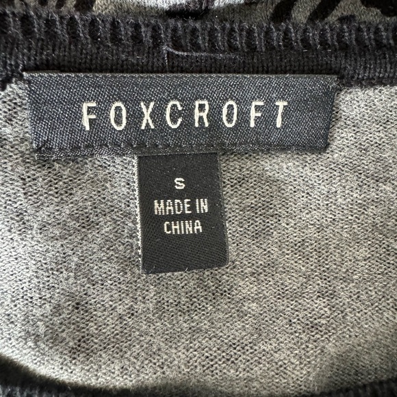 Leopard Print Women's Sweater - Gray and Black Foxcroft Sz S - Picture 4 of 8